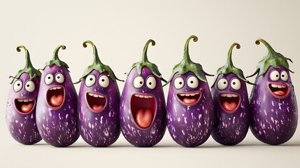 Obraz premium Superbe photo de légumes en forme d'émoticons rigolos