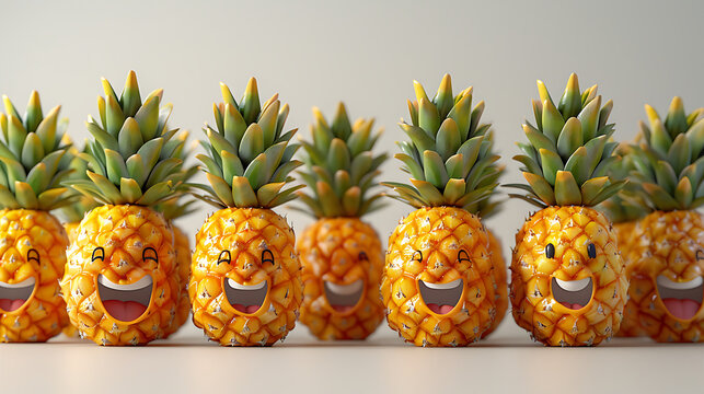 Superbe photo de fruits en forme d'&eacute;moticons rigolos