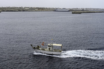 Fishing Boat on the Waters of Cala Busquets, Menorca