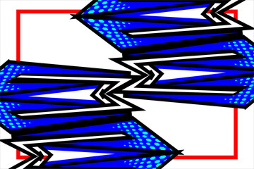 Obraz premium Abstract vector design wrap racing with a unique line pattern and a combination of bright colors suitable for your car wrap design