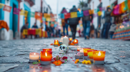 Naklejka premium celebration and tradition of the day of the dead in mexico