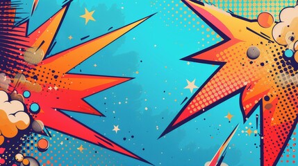 Comic abstract background template