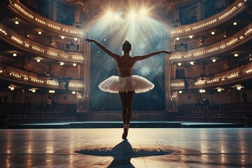 Ballet performing by a young ballet dancer