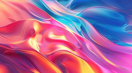 Naklejka premium Elegant modern futuristic abstract background with 3D wave illustration design, reflection glossy colors, gradient waves, full color.
