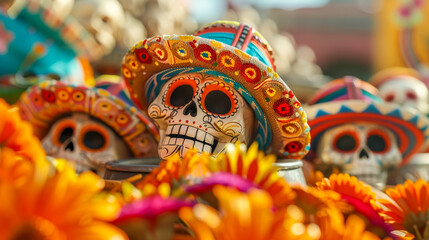 Fototapeta premium Day of the Dead Celebration in Mexico
