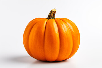 Obraz premium A halloween orange pumpkin isolated on clear white background