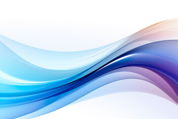 Obraz premium Abstract blue rainbow shaped frame isolated on clear white background