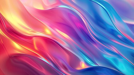 Obraz premium full-color 3d wave abstract background design.