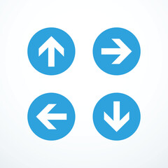 Direction arrows icon set. Vector illustration