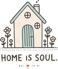 house vector with house is soul