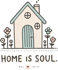 house vector with house is soul
