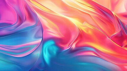 Obraz premium futuristic 3d wave background with glossy reflections.