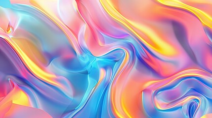 Obraz premium glossy gradient wave background with 3d design.