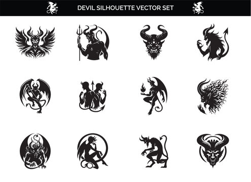 Devil Silhouette Vector Illustration