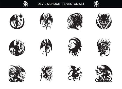 Devil Silhouette Vector Illustration