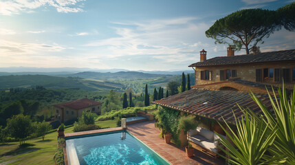 Villa in Tuscany with swimming pool and stunning view