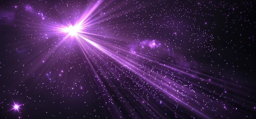 A purple beam of light shines down from the top left corner, creating an atmosphere of futuristic and technological sci-fi style background
