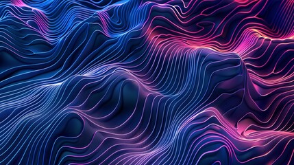 abstract lines background gradient in cyberpank style - obrazy, fototapety, plakaty