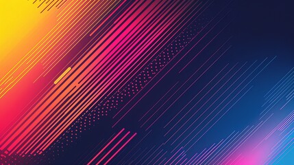 abstract lines background gradient in cyberpank style