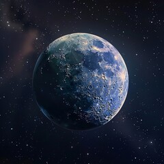 Obraz premium 3D cartoon moon in space.