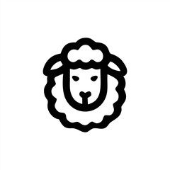 Simple goat and sheep Vector with Minimalist and modern design