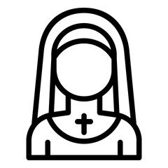 Nun religion church icon