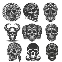 Skull Silhouette Vector Illustration 222.ai