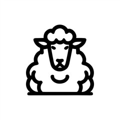 Simple goat and sheep Vector with Minimalist and modern design