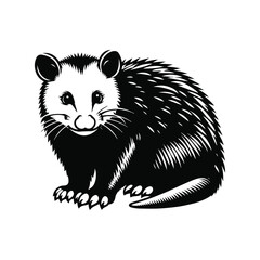 Animal black silhouette vector with white color background