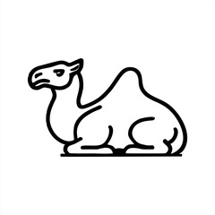 Simple camel Vector with Minimalist and modern design