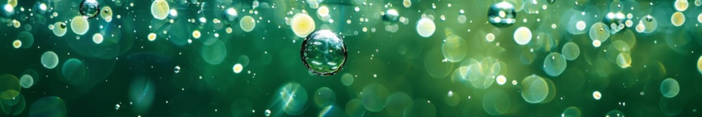 background green water with bubbles .