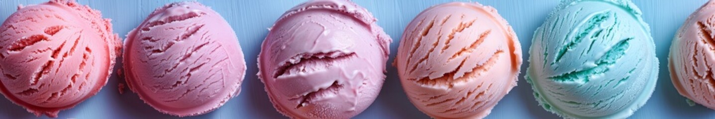 background ice cream close-up top view.