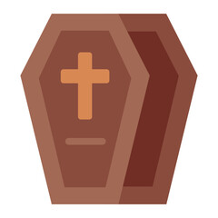 Obraz premium Coffin cross icon
