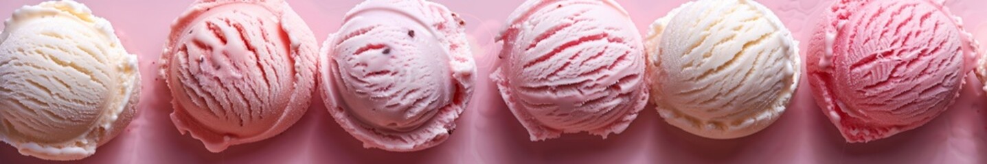 background ice cream close-up top view.