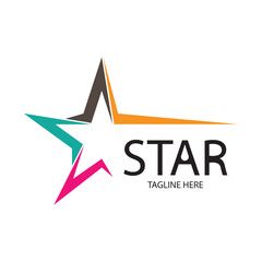 colorful star logo design illustration