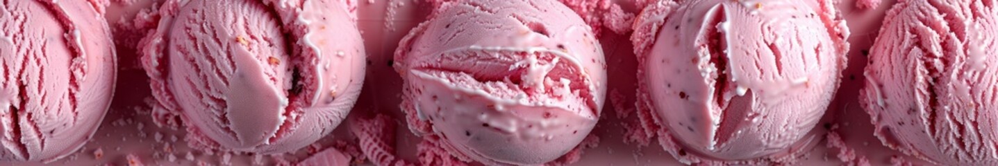 background ice cream close-up top view.