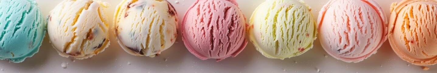 background ice cream close-up top view.