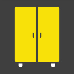 Cupboard vector icon. Furniture sign