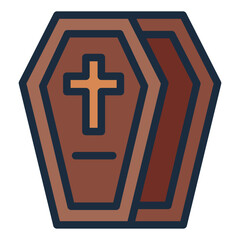 Obraz premium Coffin cross icon