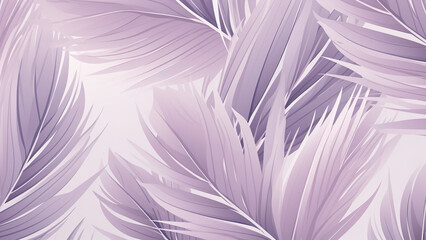 Soft Lilac Cycads Up Close - Fern, Boho, Purple, Lilac, Lavender, Colors, Vector Art, Nature Graphic, Leaves, Light Colors, Cartoon Art, Abstract