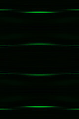 Black background with green lines. Abstract black illustration with bright green horizontal lines. Texture for the screensaver.