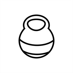 Simple yoga ball Vector with Minimalist and modern design