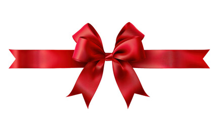 Festive Red Ribbon Bow