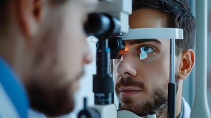 Eye Examination Optometrist Patient Diagnostic Equipment Precision