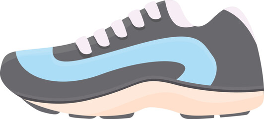 Blue and gray running shoe for athletic activities, promoting a healthy lifestyle and fitness