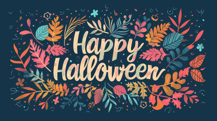 Happy halloween banner or party invitation illustration

