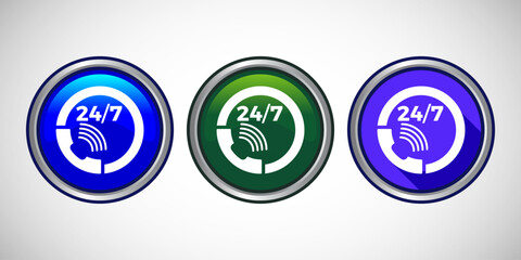 Call Us Now Phone Icon Button Set Design Illustration