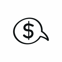money currency speech bubble icon