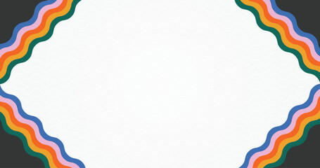 Abstract Background with wavy Rainbow Stripes, Colorful Banner Template
