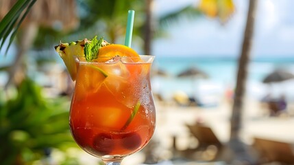 ビーチとカクテル